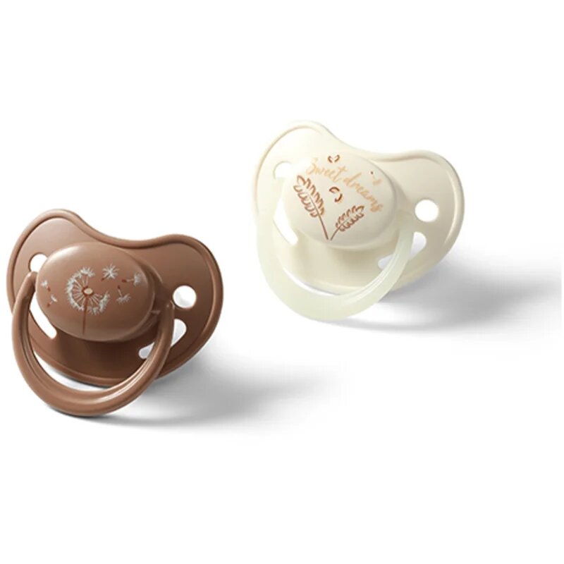 BabyOno Take Care Anatomical Silicone Soothers cumi Day & Night 18m+ 2 db