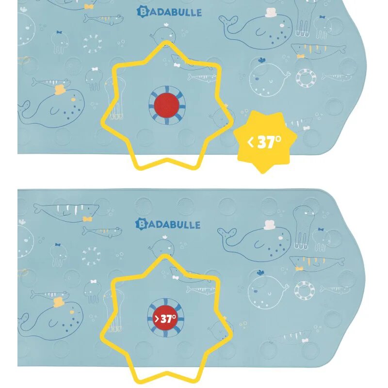 Badabulle Extra Large Bath Mat csúszásmentes alátét hőérzékelővel 91x40 cm