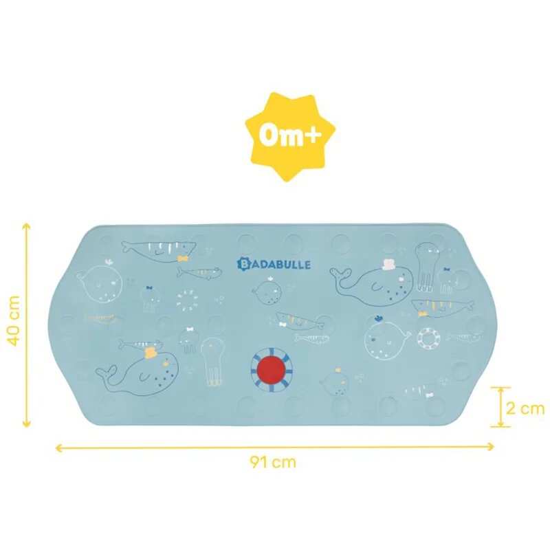 Badabulle Extra Large Bath Mat csúszásmentes alátét hőérzékelővel 91x40 cm