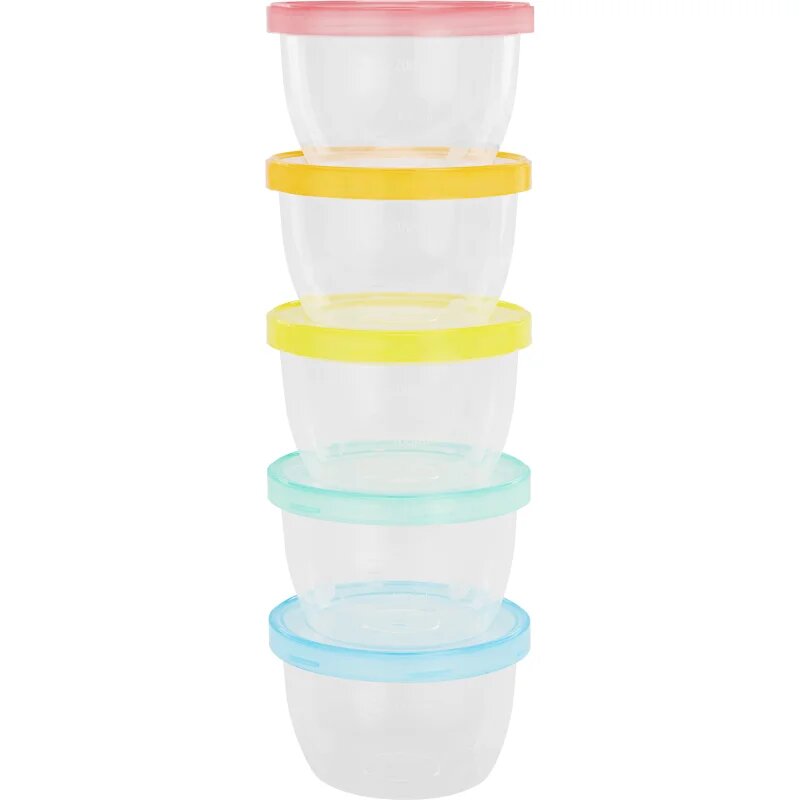 Badabulle Maxi Fun Colors tálka kupakkal 5x250 ml