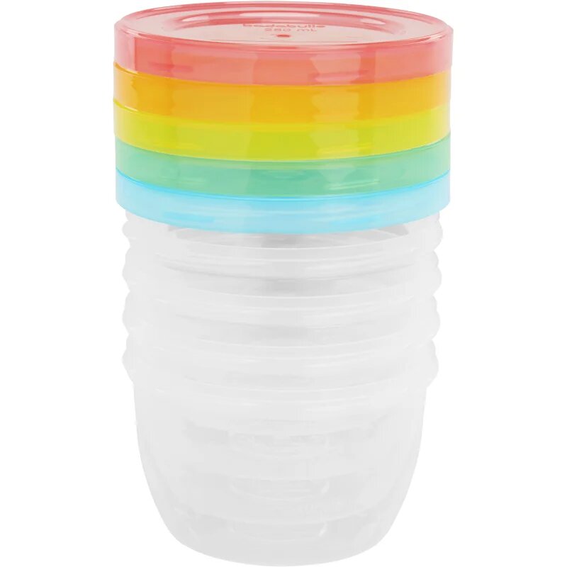 Badabulle Maxi Fun Colors tálka kupakkal 5x250 ml