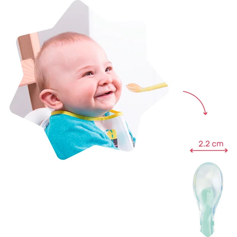 Badabulle Silicone Spoons kiskanál 3 m+ 2 db