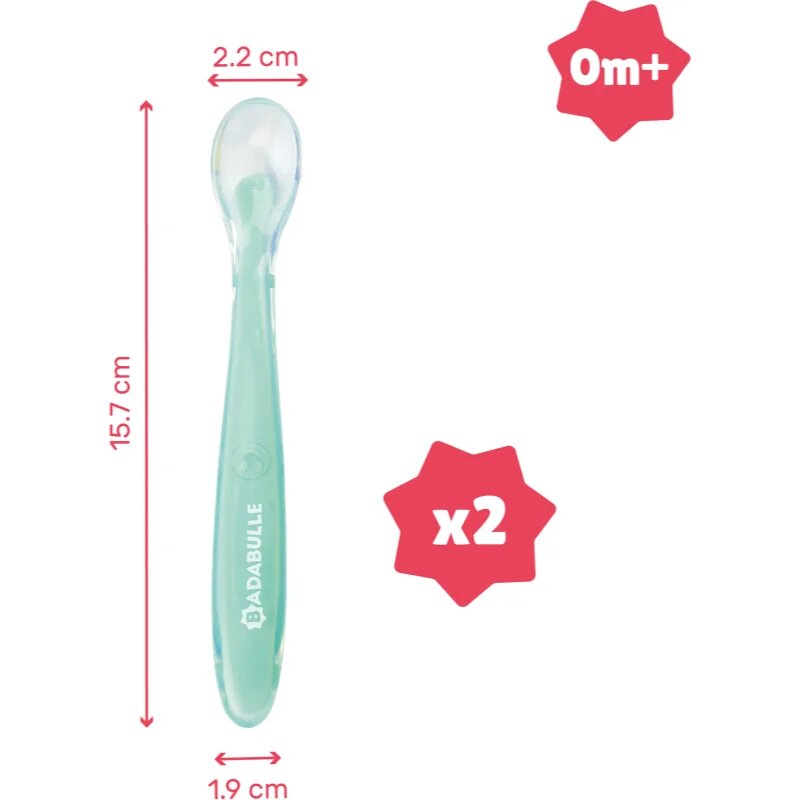 Badabulle Silicone Spoons kiskanál 3 m+ 2 db