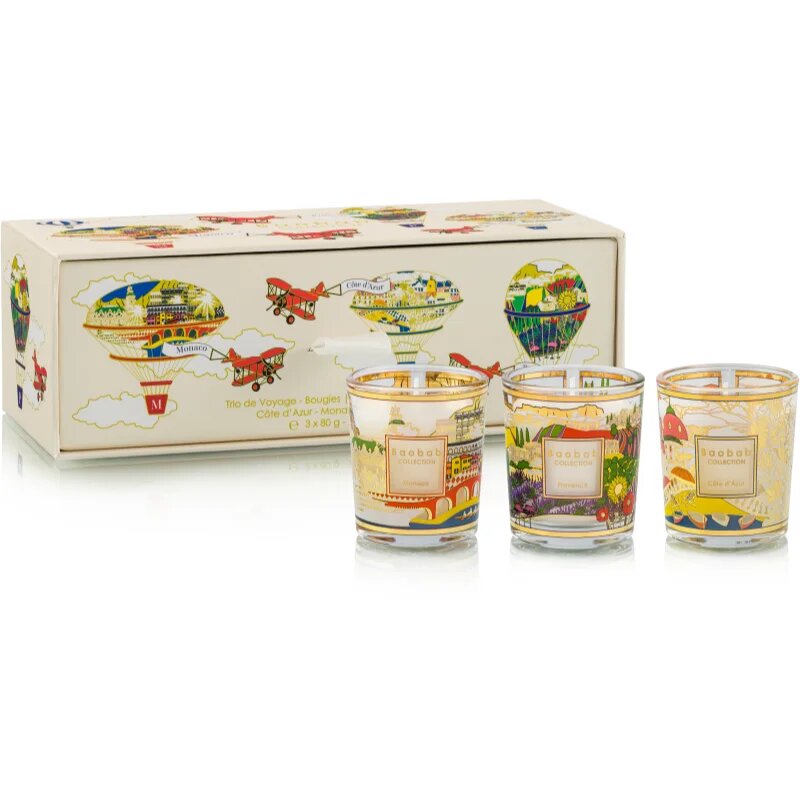 Baobab Collection Trio Travel Candles illatgyertya ajándékszett