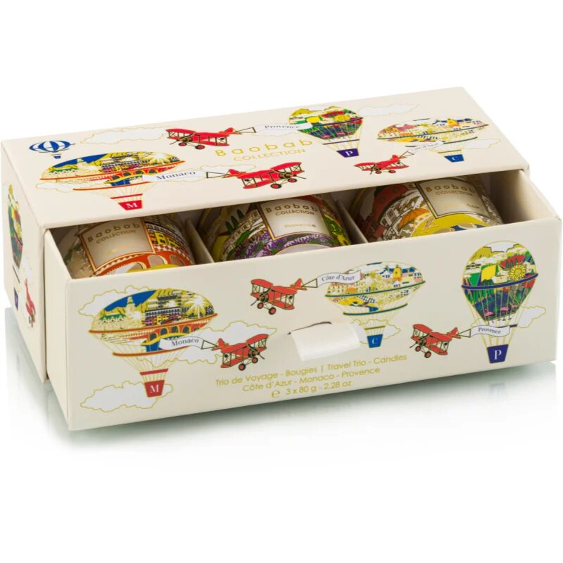 Baobab Collection Trio Travel Candles illatgyertya ajándékszett