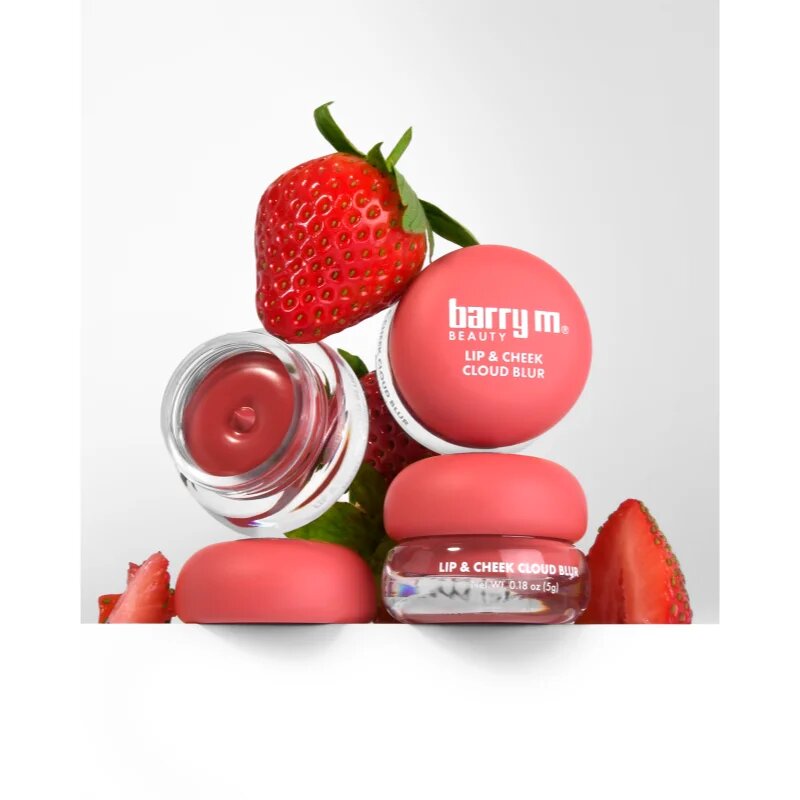 Barry M Cloud Blur multifunkcionális smink ajkakra és arcra árnyalat Strawberry Jam 5 g