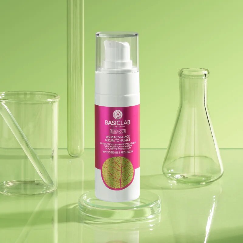 BasicLab Cosmetology Esteticus színezett szérum bőrpír ellen 15% Growth Factor Complex EGF 30 ml