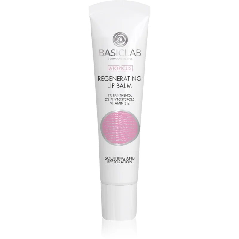 BasicLab Dermocosmetics Atopicus regeneráló szájbalzsam nagyon száraz érzékeny és atópiás bőrre 15 ml