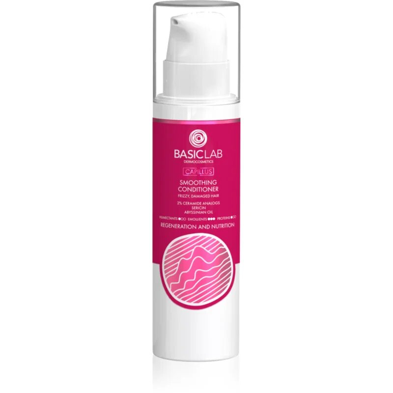BasicLab Dermocosmetics Capillus kisimító kondicionáló a rakoncátlan és töredezett hajra 250 ml