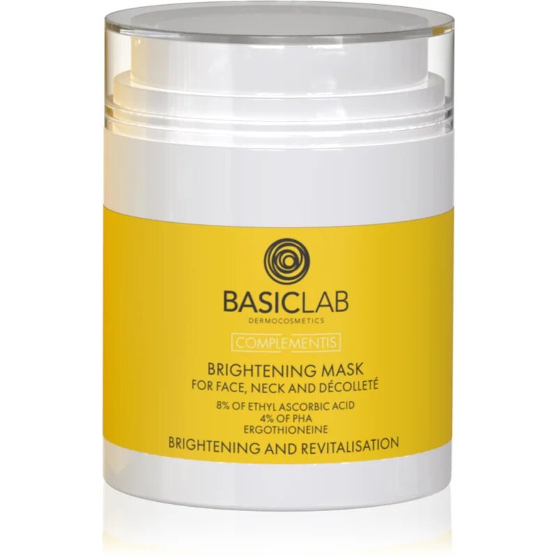 BasicLab Dermocosmetics Complementis élénkítő arcmaszk a sápadt egyenletlen arcbőrre 50 ml