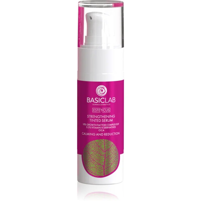 BasicLab Dermocosmetics Esteticus színezett szérum bőrpír ellen 10% Growth Factor Complex EGF 30 ml