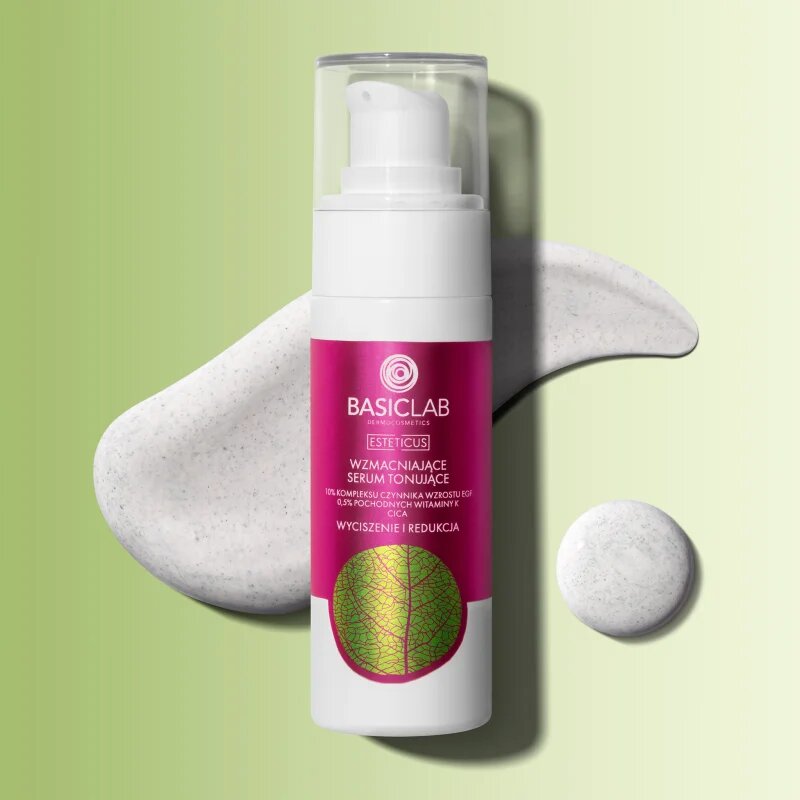 BasicLab Dermocosmetics Esteticus színezett szérum bőrpír ellen 10% Growth Factor Complex EGF 30 ml