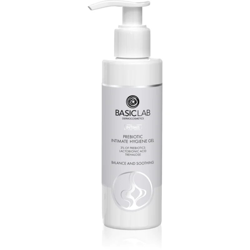 BasicLab Dermocosmetics Intimis nyugtató intim higiéniás gél prebiotikumokkal 200 ml