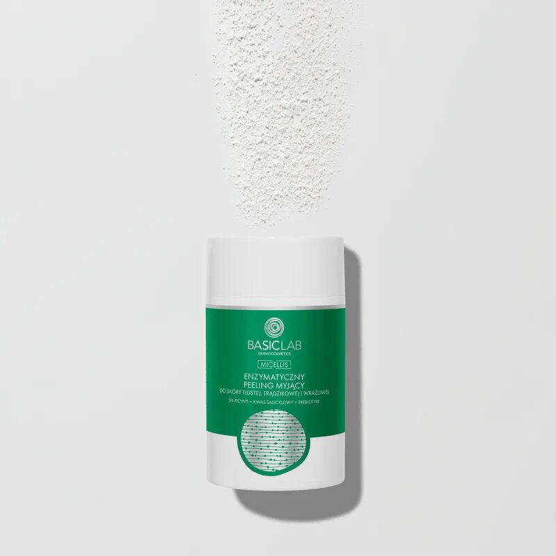 BasicLab Dermocosmetics Micellis enzimatikus peeling zsíros és problémás bőrre 35 g