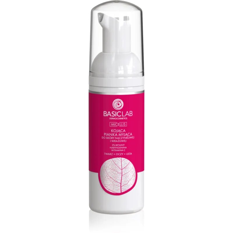 BasicLab Dermocosmetics Micellis finoman tisztító hab az érzékeny vörösödésre hajlamos bőrre 50 ml