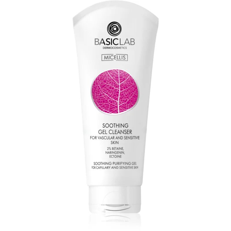 BasicLab Dermocosmetics Micellis nyugtató tisztító gél az érzékeny vörösödésre hajlamos bőrre 100 ml