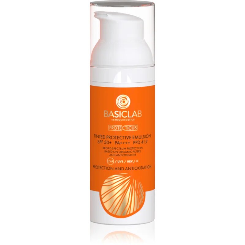 BasicLab Dermocosmetics Protecticus tónusos emulzió SPF 50+ 50 ml