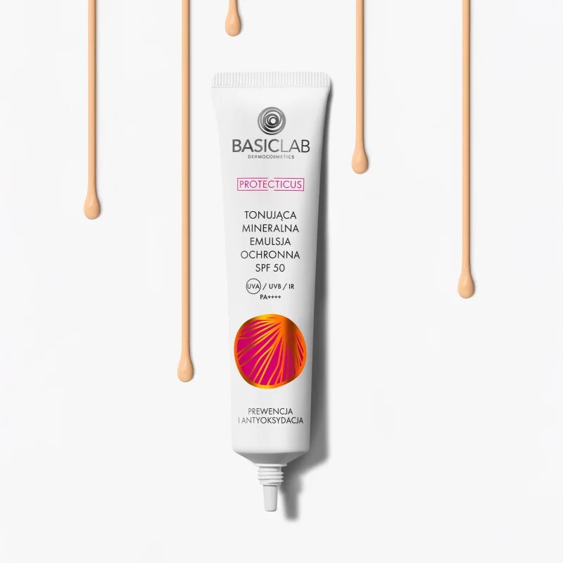 BasicLab Dermocosmetics Protecticus védő emulzió az érzékeny és kipirosodásra hajlamos bőrre SPF 50+ 40 ml