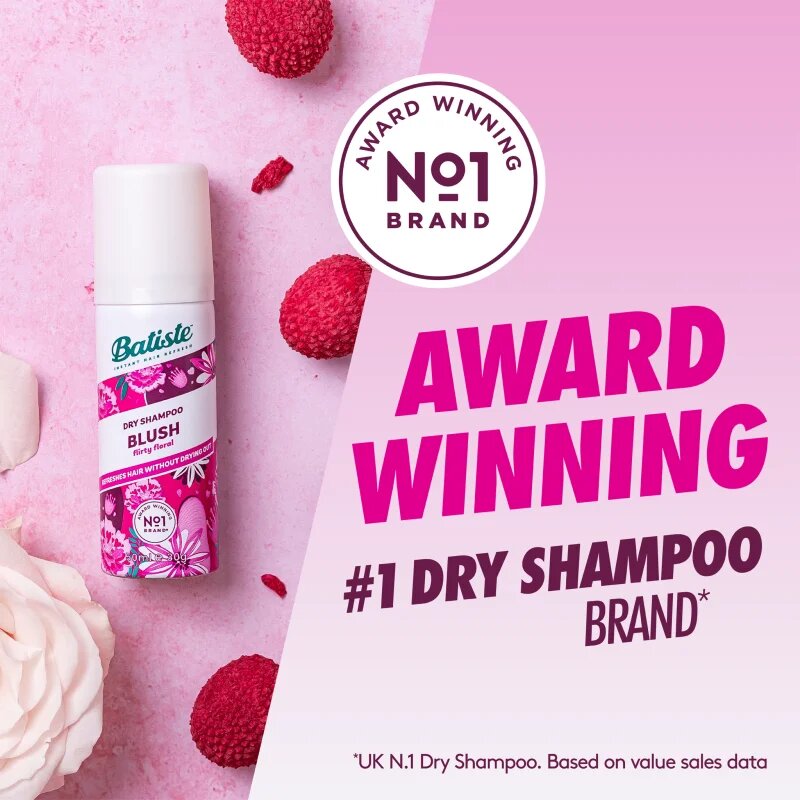 Batiste Blush Flirty Floral száraz sampon utazási csomag 50 ml