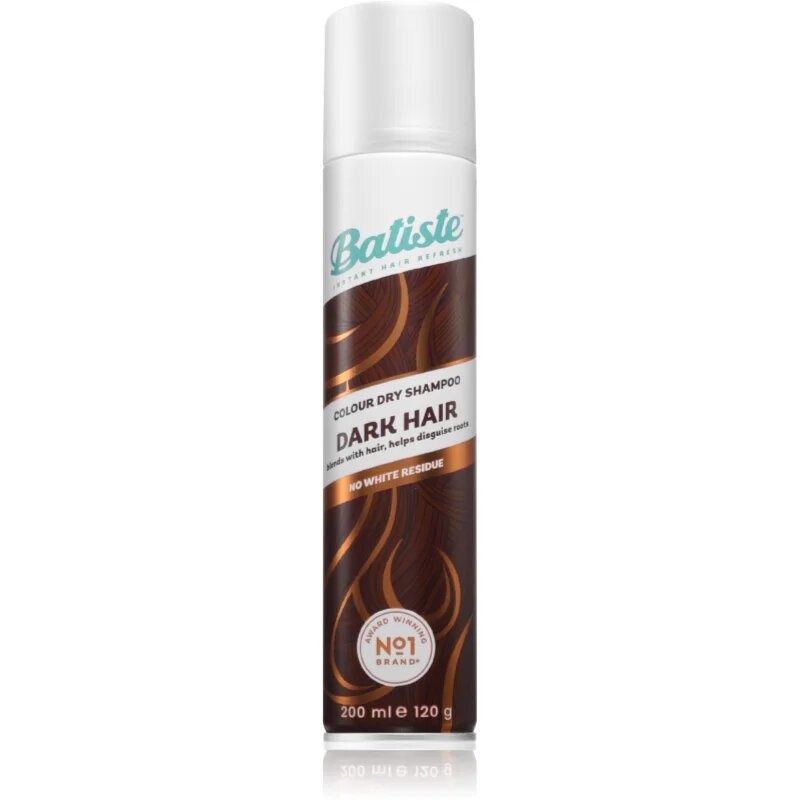 Batiste Colour Dry Shampoo Dark Brunette száraz sampon a barna és sötét árnyalatú hajra 200 ml