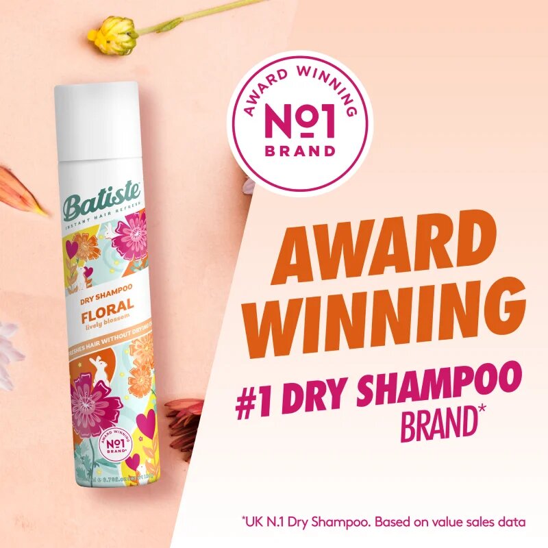 Batiste Floral Lively Blossoms száraz sampon minden hajtípusra 200 ml