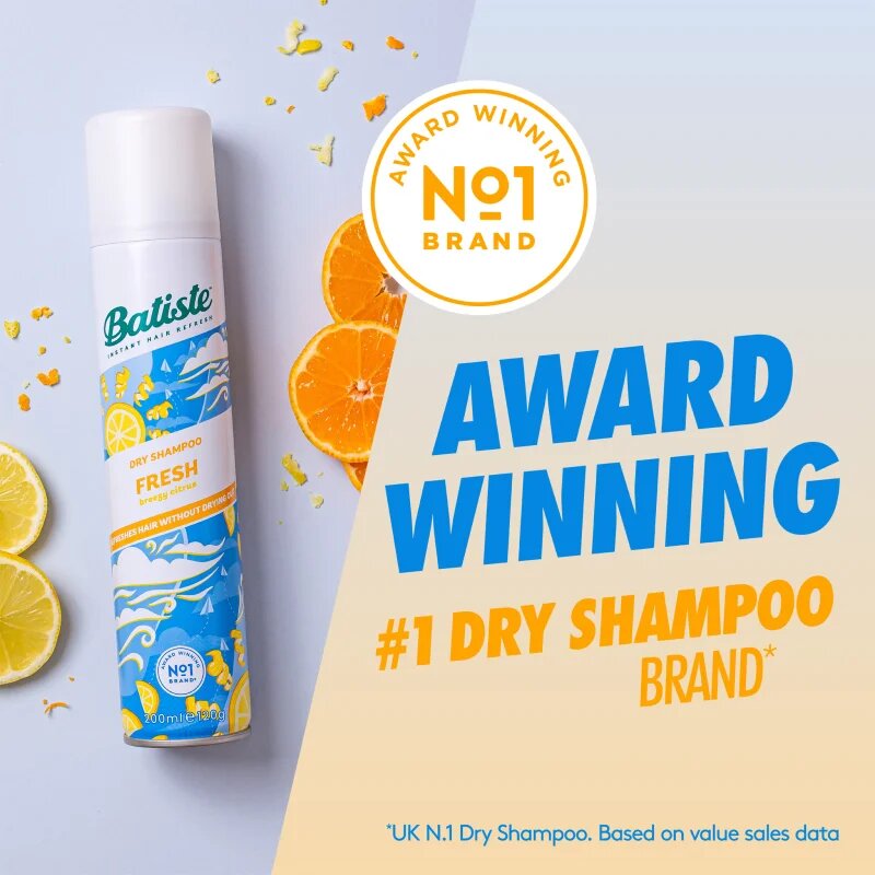 Batiste Fresh Breezy Citrus száraz sampon minden hajtípusra többféle színben 200 ml