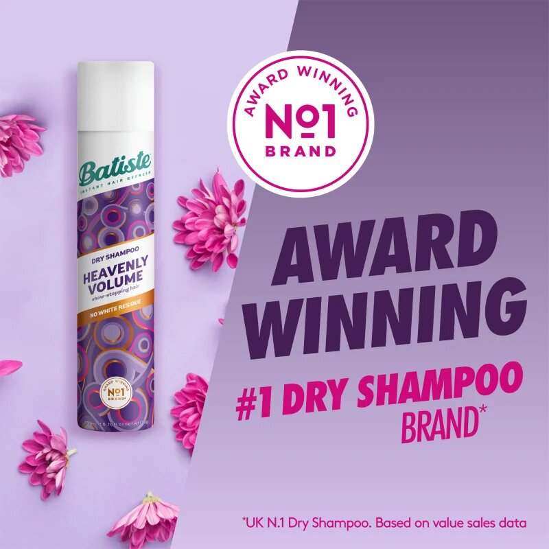 Batiste Heavenly Volume száraz sampon dús és fényes hajért 200 ml