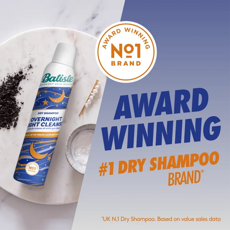 Batiste Overnight Light Cleanse száraz sampon éjszakára 200 ml