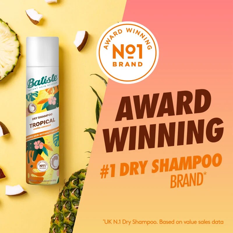 Batiste Tropical frissítő száraz sampon 350 ml
