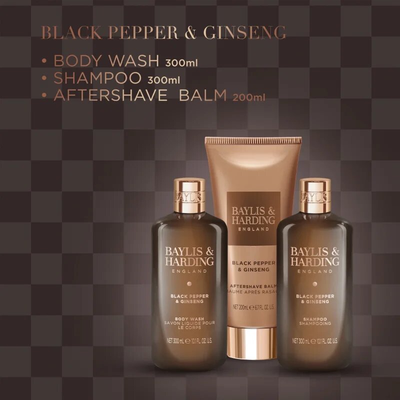 Baylis & Harding Black Pepper & Ginseng ajándékszett testre és arcra