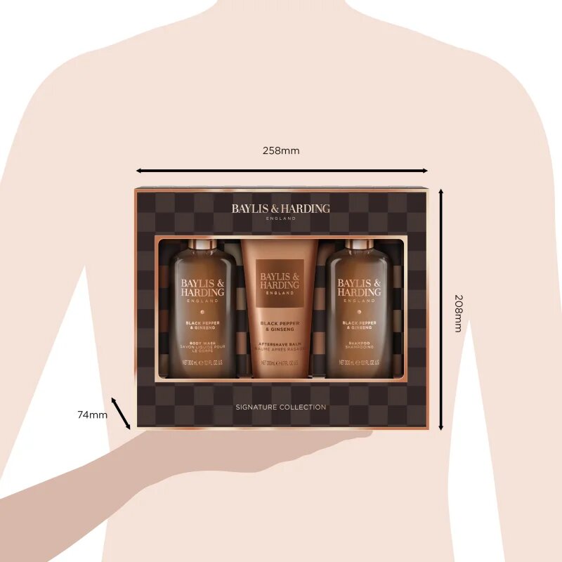 Baylis & Harding Black Pepper & Ginseng ajándékszett testre és arcra