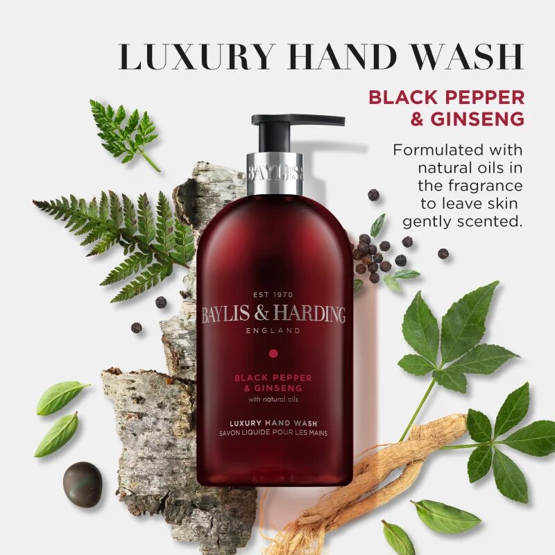 Baylis & Harding Black Pepper & Ginseng folyékony szappan 500 ml