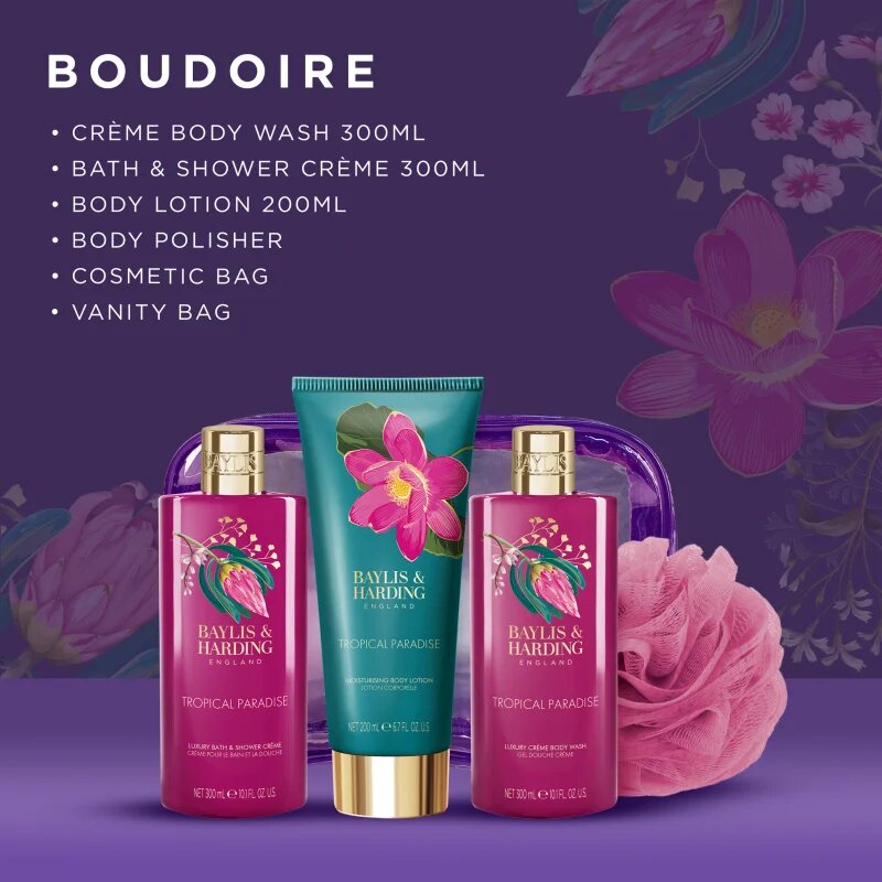 Baylis & Harding Boudoire Tropical Paradise ajándékszett zuhanyba