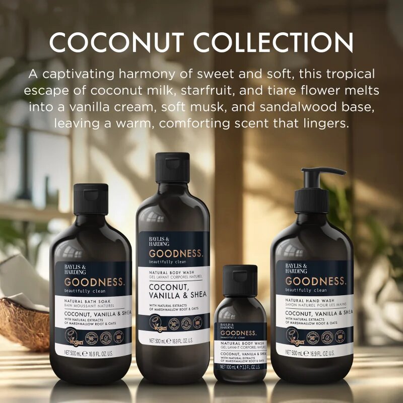 Baylis & Harding Goodness Coconut Vanilla & Shea természetes tusoló gél 100 ml