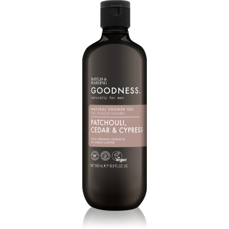 Baylis & Harding Goodness Patchouli Cedar & Cypress fürdőgél férfiaknak 500 ml