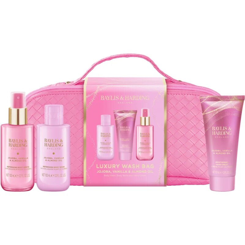 Baylis & Harding Jojoba Vanilla & Almond Oil ajándékszett kozmetikai táska