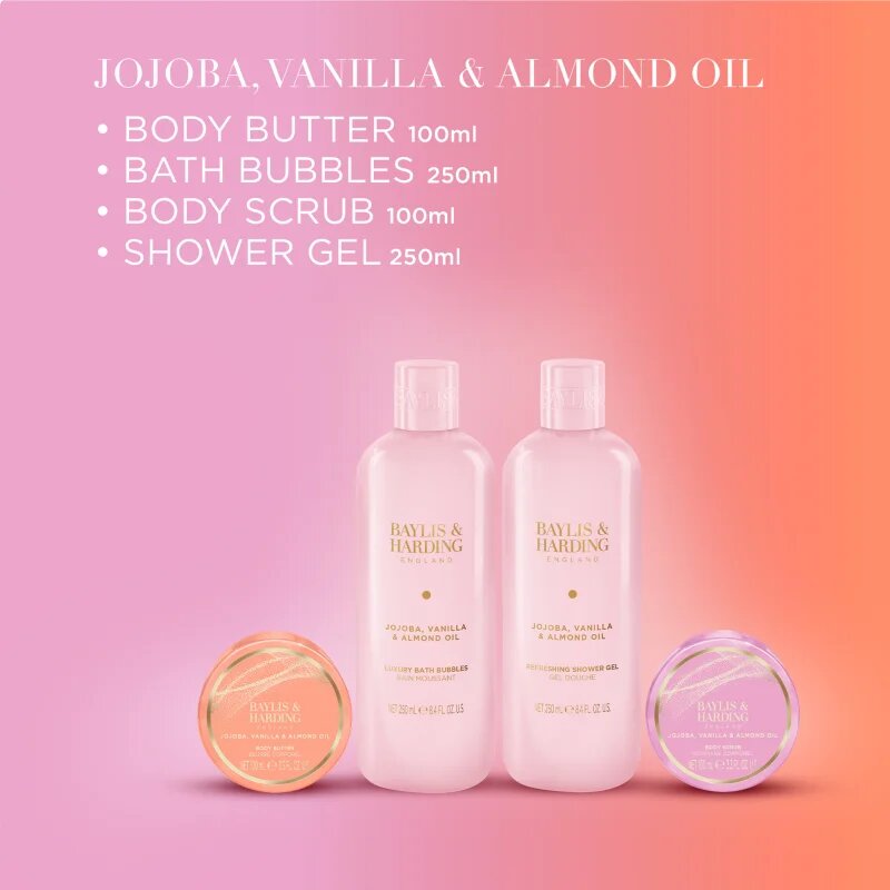 Baylis & Harding Jojoba Vanilla & Almond Oil ajándékszett testre