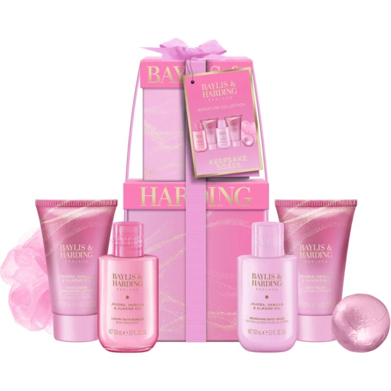 Baylis & Harding Jojoba Vanilla & Almond Oil ajándékszett testre mandulaolajjal