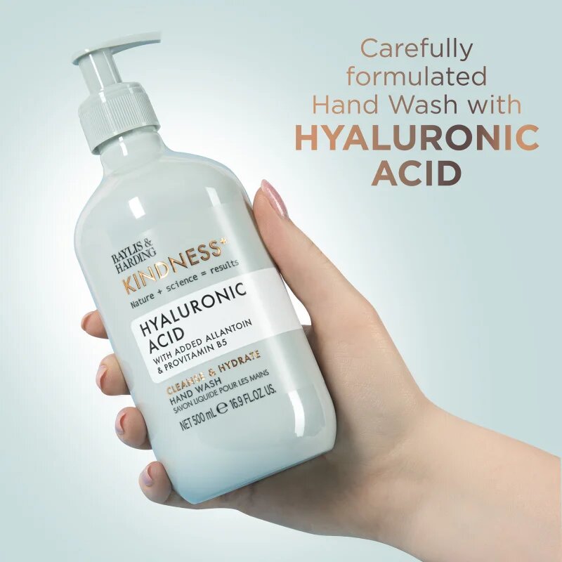 Baylis & Harding Kindness+ Hyaluronic Acid folyékony szappan hidratáló hatással illatok Pear & Neroli 500 ml