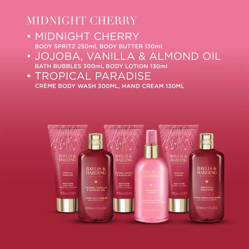 Baylis & Harding Midnight Cherry ajándékszett testre