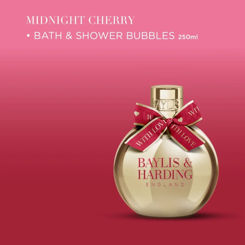 Baylis & Harding Midnight Cherry habfürdő ajándékcsomagolásban