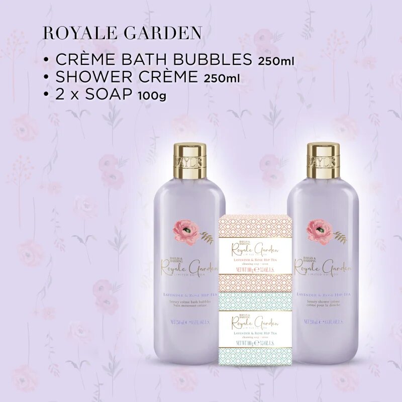 Baylis & Harding Royale Garden Lavender & Rose Hip Tea ajándékszett fürdőbe