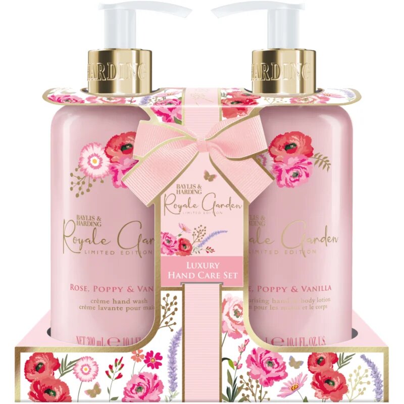 Baylis & Harding Royale Garden Rose Poppy & Vanilla ajándékszett kézre