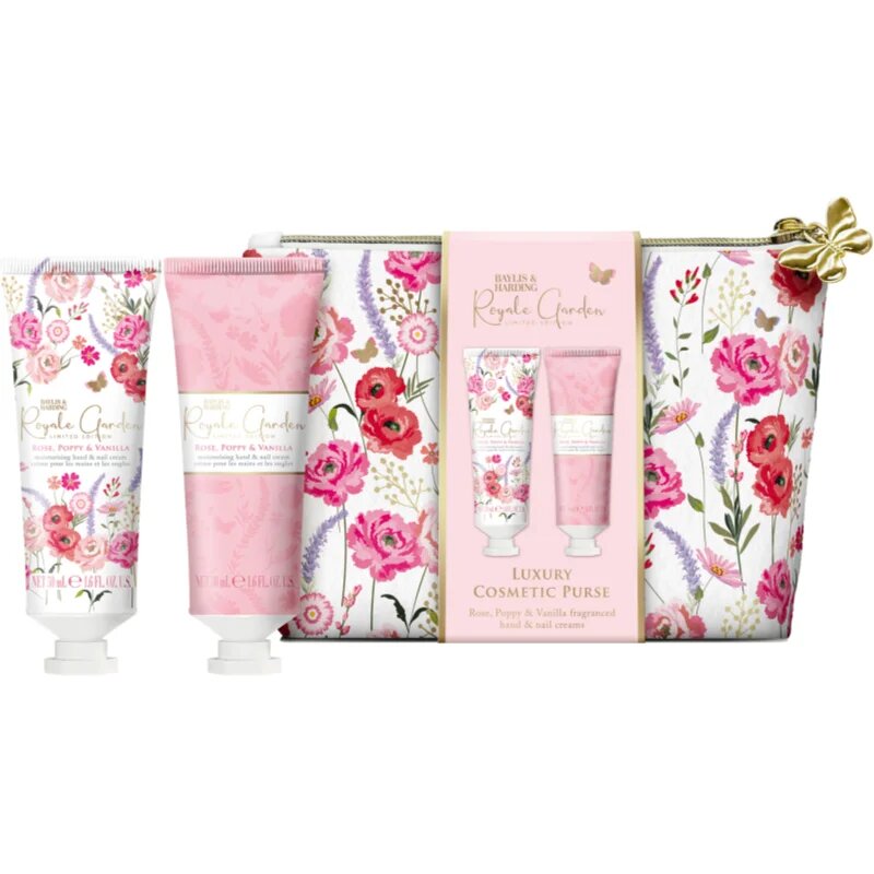 Baylis & Harding Royale Garden Rose Poppy & Vanilla ajándékszett kozmetikai táska