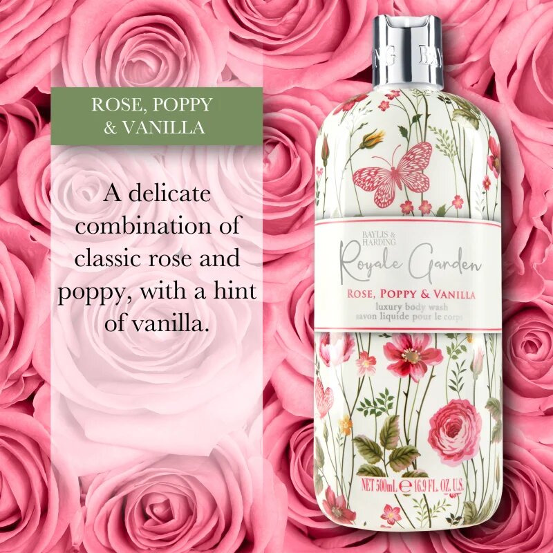 Baylis & Harding Royale Garden Rose Poppy & Vanilla folyékony szappan 500 ml