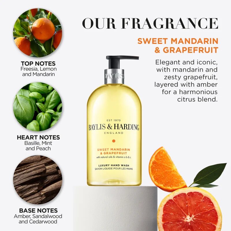 Baylis & Harding Sweet Mandarin & Grapefruit folyékony szappan 500 ml