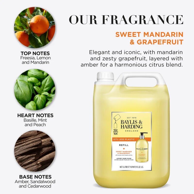 Baylis & Harding Sweet Mandarin & Grapefruit folyékony szappan utántöltő 5000 ml