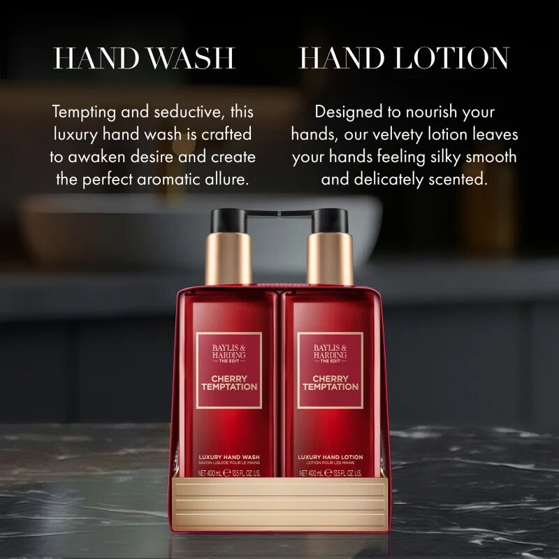 Baylis & Harding The Edit Cherry Temptation ajándékszett kézre