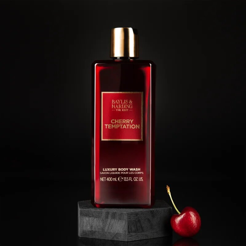 Baylis & Harding The Edit Cherry Temptation fényűző tusfürdő gél Cherry Jasmine & Sandalwood 400 ml
