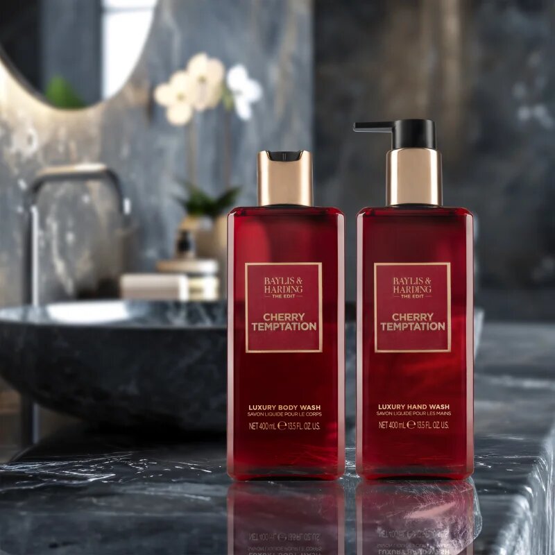Baylis & Harding The Edit Cherry Temptation fényűző tusfürdő gél Cherry Jasmine & Sandalwood 400 ml